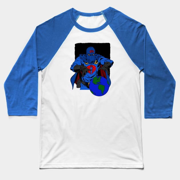 Cobra Commander - Blue Baseball T-Shirt by BigOrangeShirtShop